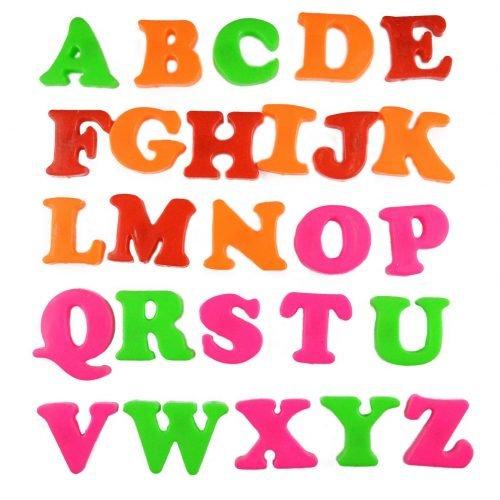 Plastic English Letters Whiteboard Fridge Magnet Decals Multi-color 26 in 1