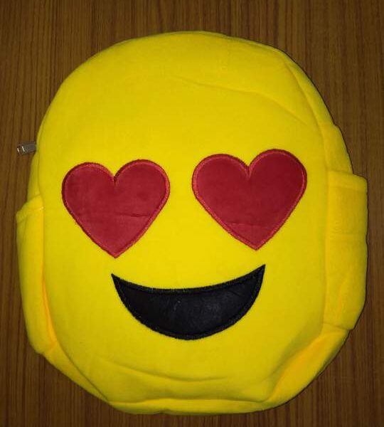 Emoji Smiley Design Yellow Soft School Carry Bag - 3 Designs