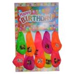 Happy Birthday Printed Medium Balloon 10cm (Pack Of 10 Pcs)