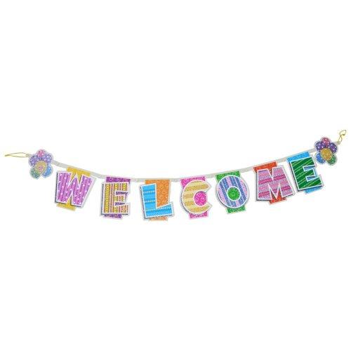 WELCOME Party Banner Wedding Birthday Bunting House Home Classroom Decorations Garland Photo Booth Props