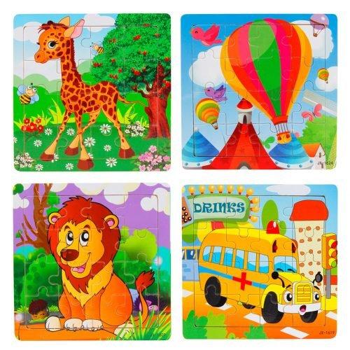 Wooden Cartoon Printed Puzzle Frame Board