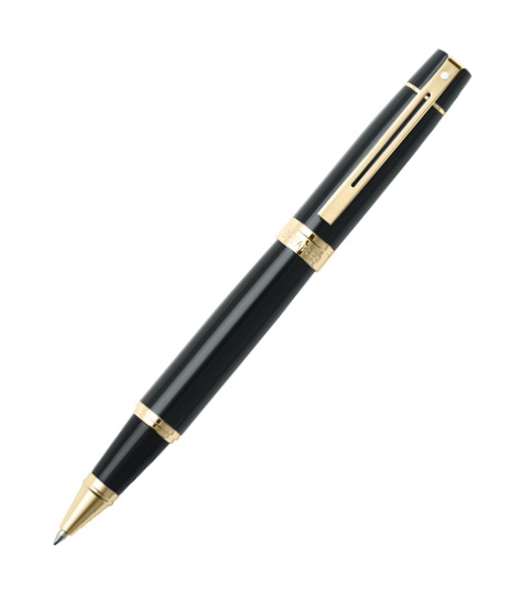 Sheaffer 300 9325 Glossy Black With Gold Tone Trim Rollerball Pen ...