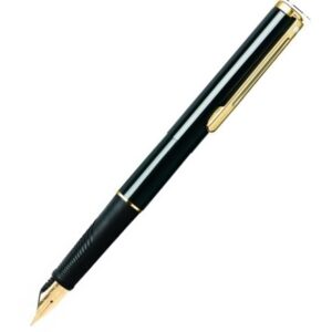 Sheaffer Prelude Black Matte Fountain Pen with 22KT Gold-Plated Trim and  Medium Nib
