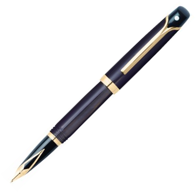 Sheaffer Valor 9355 Fountain Pen Medium Nib with Cartridge, Glossy Brown Finish with Palladium Plate Trim
