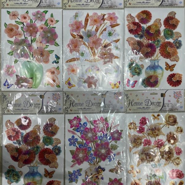 Flowers Wall Stickers Set for Living Rooms & For Project ,DIY
